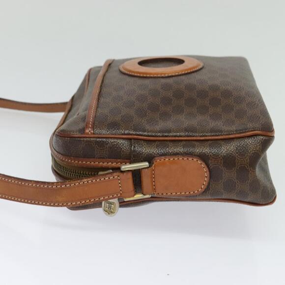 CELINE Macadam Canvas Shoulder Bag Pvc Leather Brown Gold - Picture 4 of 12